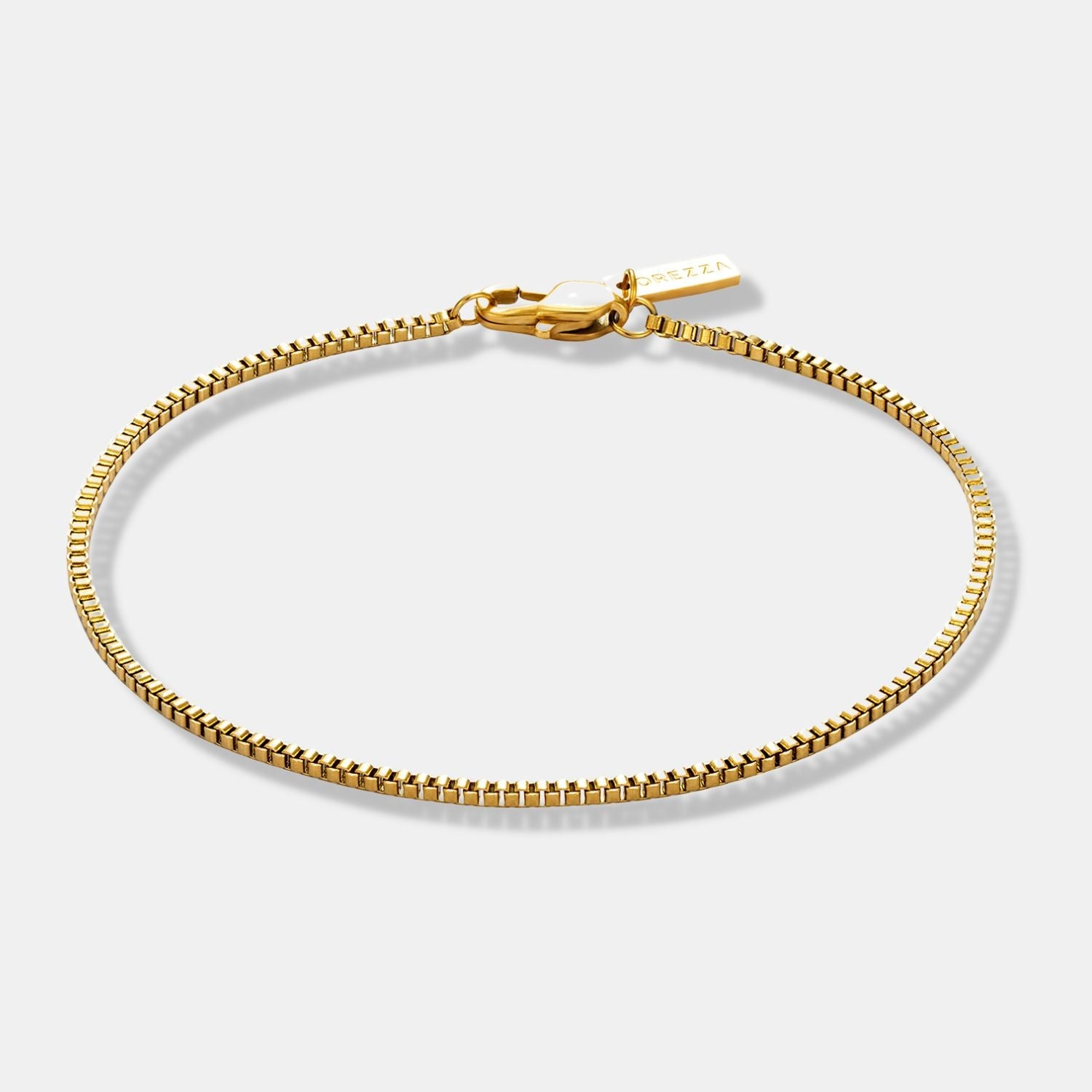 "BICCARI" GOLD BOX CHAIN BRACELET