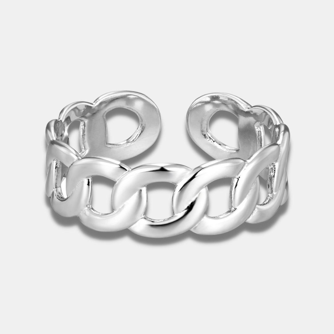 "ARUZZO" SILVER CUBAN RING