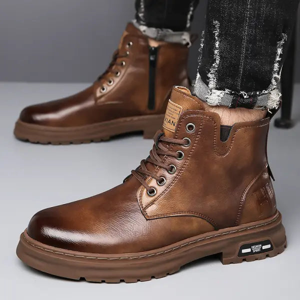 MartinBoots - Bottes en cuir véritable de qualité supérieure pour hommes