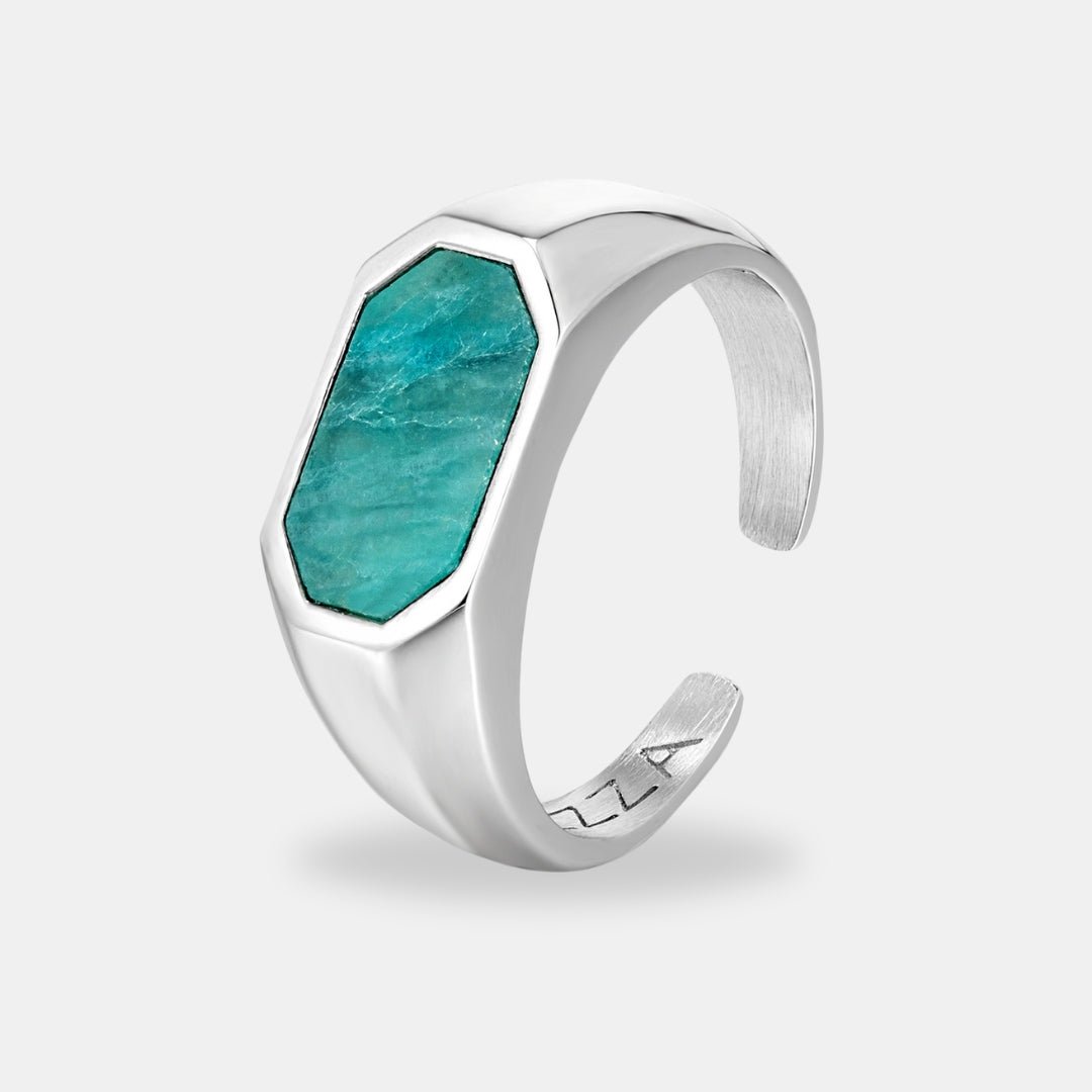 "AMAZONITE" SIGNET RING