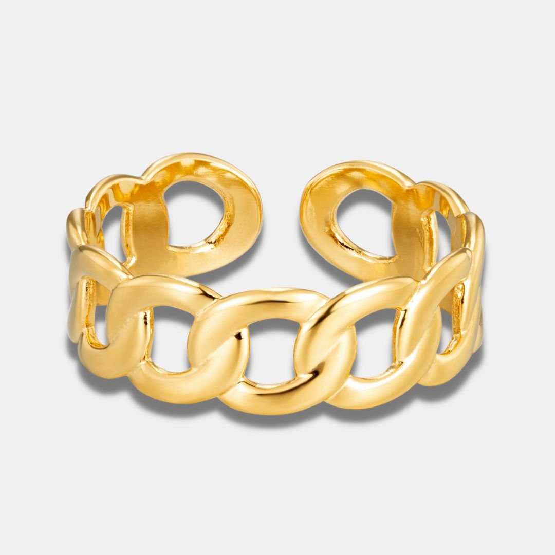 "ARUZZO" GOLD CUBAN RING